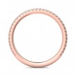 FlyerFit® 18K Pink Gold Micropave Cutdown Wedding Band