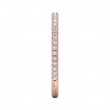 FlyerFit® 18K Pink Gold Micropave Cutdown Wedding Band