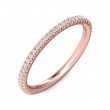 FlyerFit® 18K Pink Gold Micropave Cutdown Wedding Band
