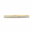 FlyerFit® 18K Yellow Gold Micropave Cutdown Wedding Band