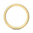 FlyerFit® 18K Yellow Gold Micropave Cutdown Wedding Band
