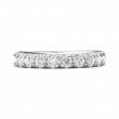 FlyerFit® 18K White Gold Micropave Cutdown Wedding Band