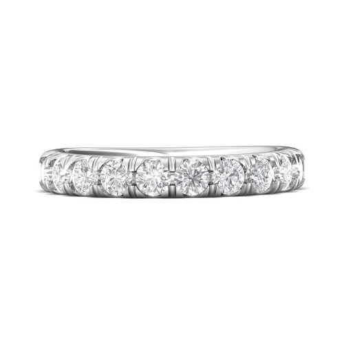 FlyerFit&reg; Platinum Micropave Cutdown Wedding Band