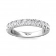 FlyerFit® 18K White Gold Micropave Cutdown Wedding Band