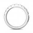 FlyerFit® 18K White Gold Micropave Cutdown Wedding Band