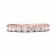 FlyerFit® 14K Pink Gold Micropave Cutdown Wedding Band