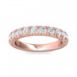 FlyerFit® 14K Pink Gold Micropave Cutdown Wedding Band
