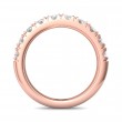 FlyerFit® 14K Pink Gold Micropave Cutdown Wedding Band