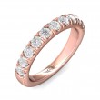 FlyerFit® 14K Pink Gold Micropave Cutdown Wedding Band