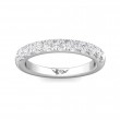 FlyerFit® Platinum Micropave Cutdown Wedding Band