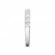 FlyerFit® Platinum Micropave Cutdown Wedding Band