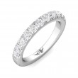 FlyerFit® Platinum Micropave Cutdown Wedding Band