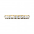 FlyerFit® 18K Yellow Gold Micropave Cutdown Wedding Band