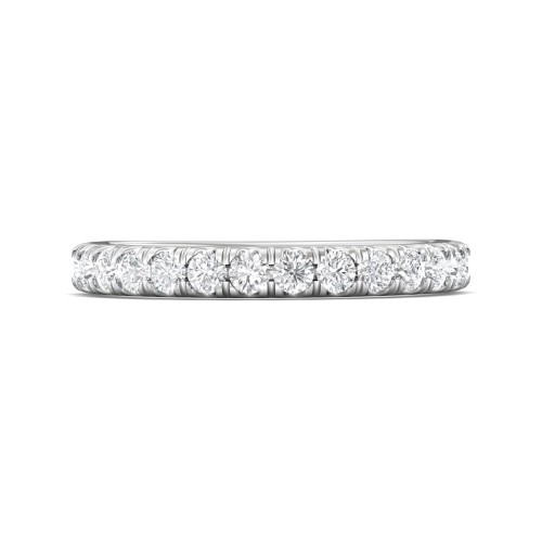 FlyerFit&reg; Platinum Micropave Cutdown Wedding Band