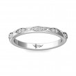 FlyerFit® 18K White Gold Micropave Bead Set Wedding Band