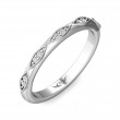 FlyerFit® 18K White Gold Micropave Bead Set Wedding Band