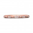 FlyerFit® 18K Pink Gold Micropave Bead Set Wedding Band