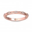FlyerFit® 18K Pink Gold Micropave Bead Set Wedding Band