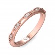 FlyerFit® 18K Pink Gold Micropave Bead Set Wedding Band