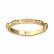 FlyerFit® 14K Yellow Gold Micropave Bead Set Wedding Band