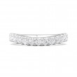 FlyerFit® 18K White Gold Micropave Cutdown Wedding Band