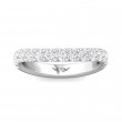 FlyerFit® 18K White Gold Micropave Cutdown Wedding Band