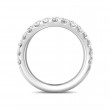 FlyerFit® 18K White Gold Micropave Cutdown Wedding Band