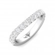 FlyerFit® 18K White Gold Micropave Cutdown Wedding Band