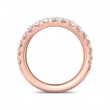 FlyerFit® 14K Pink Gold Micropave Cutdown Wedding Band