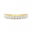 FlyerFit® 14K Yellow Gold Micropave Cutdown Wedding Band