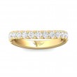 FlyerFit® 14K Yellow Gold Micropave Cutdown Wedding Band