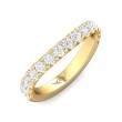 FlyerFit® 14K Yellow Gold Micropave Cutdown Wedding Band