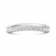 FlyerFit® Platinum Micropave Cutdown Wedding Band