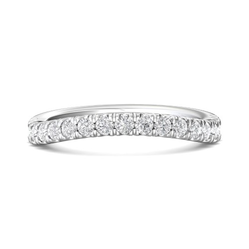 FlyerFit&reg; Platinum Micropave Cutdown Wedding Band