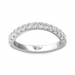 FlyerFit® Platinum Micropave Cutdown Wedding Band