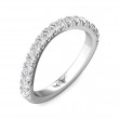 FlyerFit® Platinum Micropave Cutdown Wedding Band