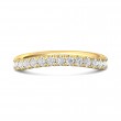 FlyerFit® 18K Yellow Gold Micropave Cutdown Wedding Band