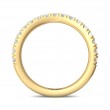 FlyerFit® 18K Yellow Gold Micropave Cutdown Wedding Band