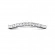 FlyerFit® 14K White Gold Micropave Cutdown Wedding Band