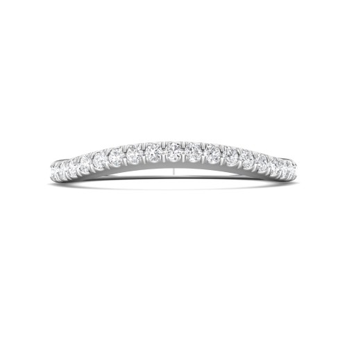 FlyerFit&reg; Platinum Micropave Cutdown Wedding Band
