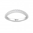 FlyerFit® 14K White Gold Micropave Cutdown Wedding Band