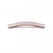 FlyerFit® 18K Pink Gold Micropave Cutdown Wedding Band