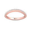 FlyerFit® 18K Pink Gold Micropave Cutdown Wedding Band