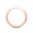 FlyerFit® 18K Pink Gold Micropave Cutdown Wedding Band