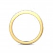 FlyerFit® 18K Yellow Gold Micropave Cutdown Wedding Band