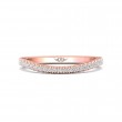 FlyerFit® 18K Pink Gold Micropave Cutdown Wedding Band