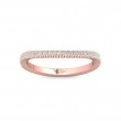 FlyerFit® 18K Pink Gold Micropave Cutdown Wedding Band