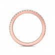 FlyerFit® 18K Pink Gold Micropave Cutdown Wedding Band
