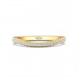FlyerFit® 14K Yellow Gold Micropave Cutdown Wedding Band