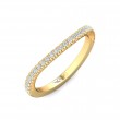 FlyerFit® 14K Yellow Gold Micropave Cutdown Wedding Band